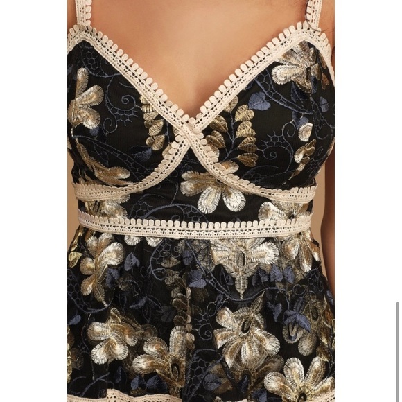 LuLu’s Karina Floral Embroidered Peplum Dress - Picture 3 of 15